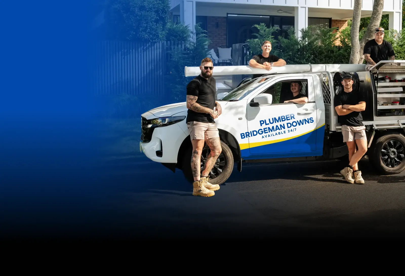 Plumber Bridgeman Downs team with the ute